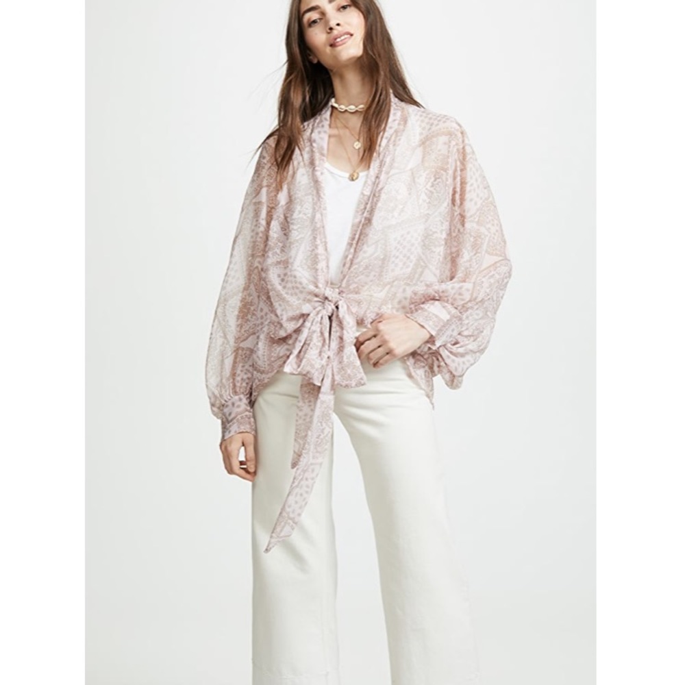 NWT Free People Kimono Tie Blouse
